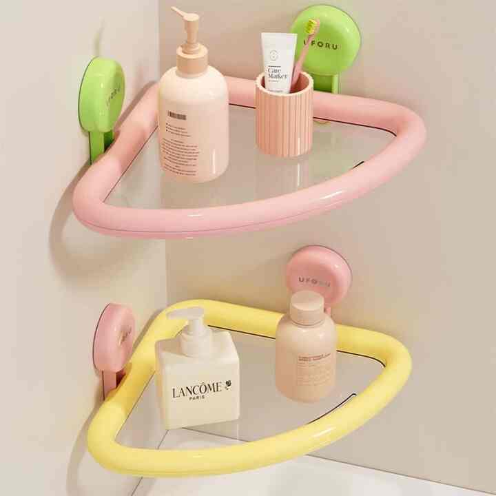 吸盤式 バスルームラック［4色・2種］