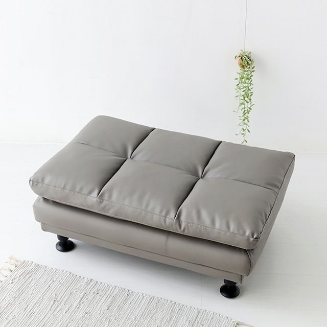 IKEA　ソファ　オットマン KIVIK シーヴィク オットマン 収納付き, ティッブレビ ベージュ/グレー