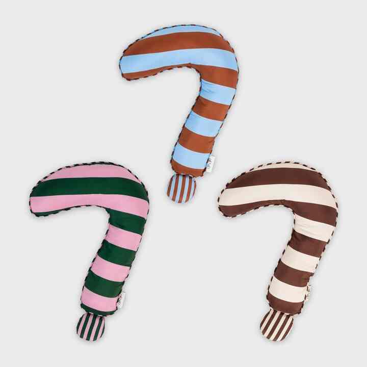 ペット用 クエスチョンクッション ストライプ［3色］