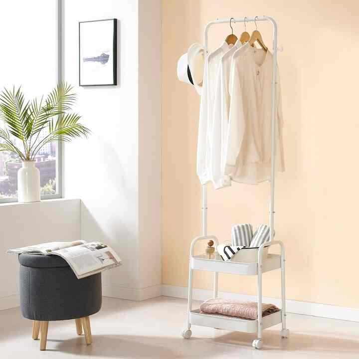 移動式ワゴンハンガーラック 2段 40cm