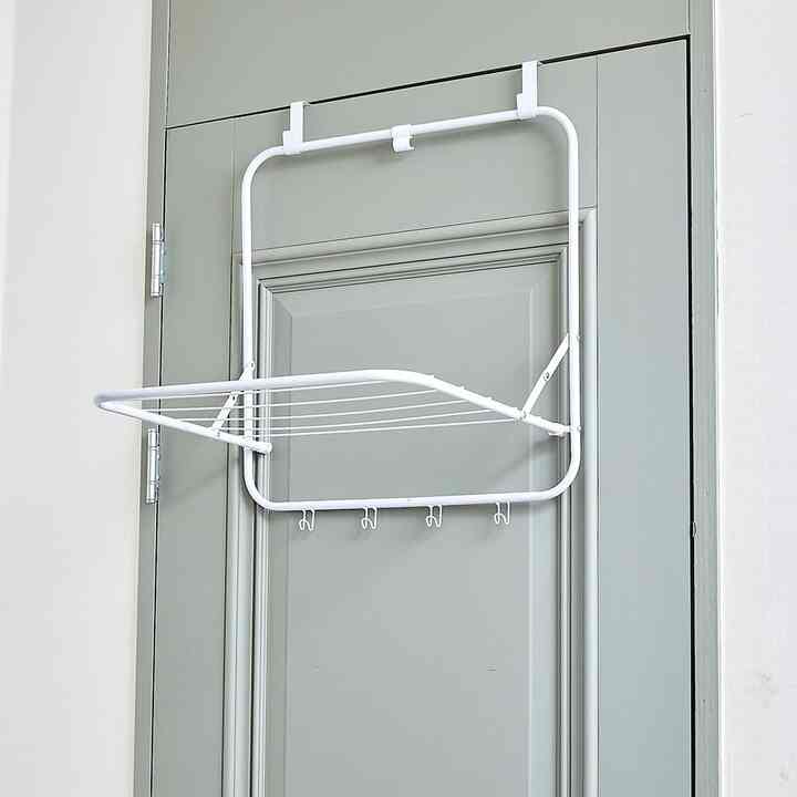 ON ドア掛け 物干しラック ホワイト