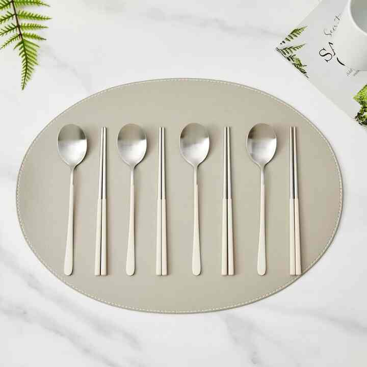 ON MILD スプーン&箸 4人用セット クリーム