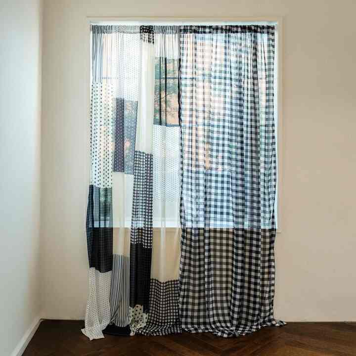 シフォン 目隠しカーテン［14色・2サイズ］