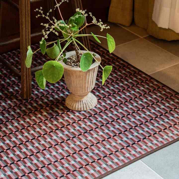 レトロホーム ブロックラグ［3色・3サイズ］