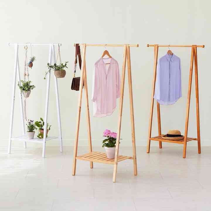 エッジ付き ハンガーラック［3色］