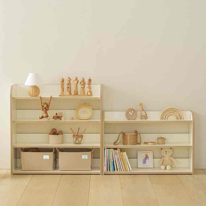 TORI MY TOY 3段 ロータイプ キッズシェルフ［2色］