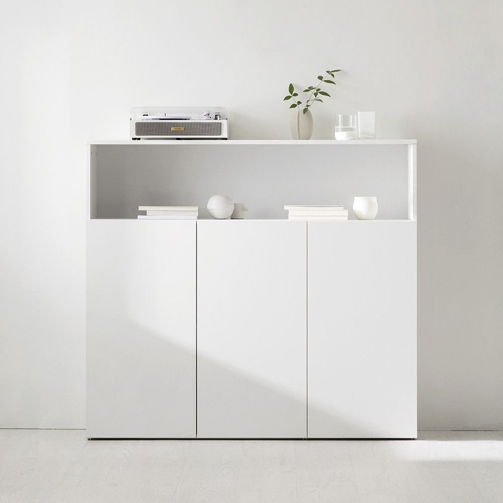 IKEA VIHALS ヴィーハルス サイドボード, ホワイト, 140x37x75 cm