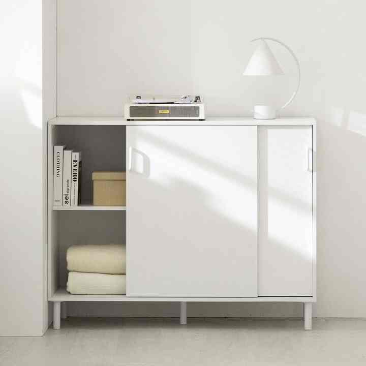 IKEA VIHALS ヴィーハルス サイドボード, ホワイト, 140x37x75 cm 
