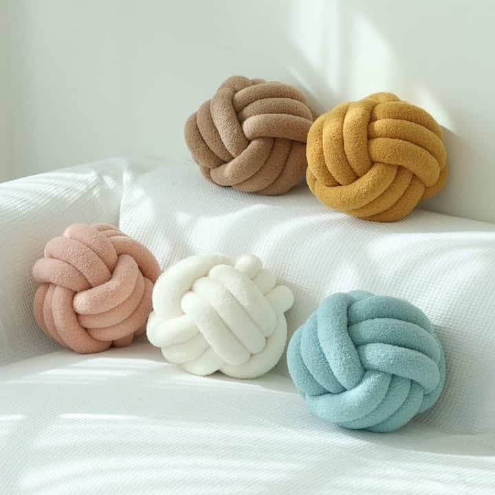 fluffy ノットクッション[5色・2サイズ]