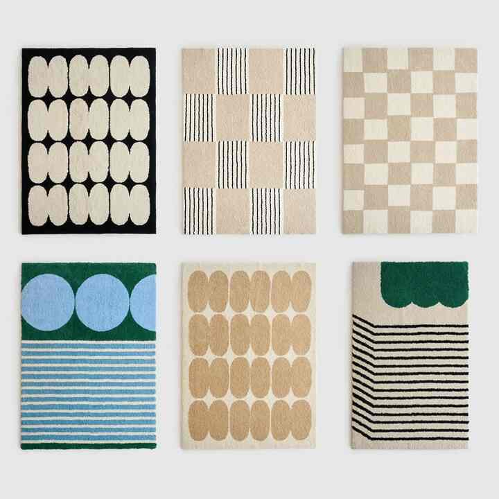 BWTZ ジャガード ラグ［9色・2サイズ］