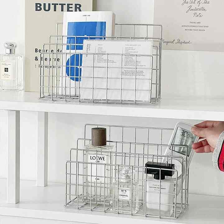 Three step 3段 マガジンラック シルバー