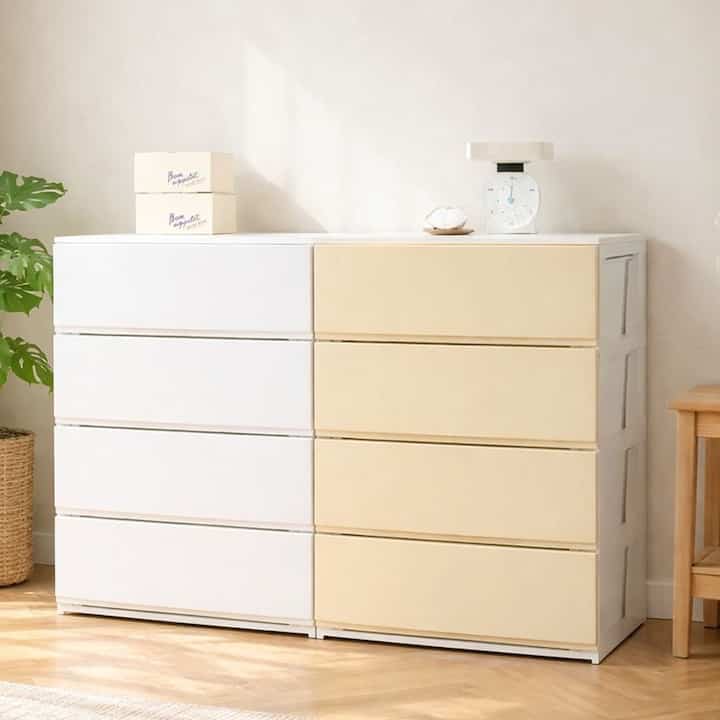 GENTLY チェスト ワイドタイプ 4段［3色］