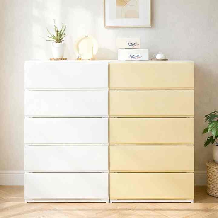 GENTLY チェスト ワイドタイプ 5段［3色］