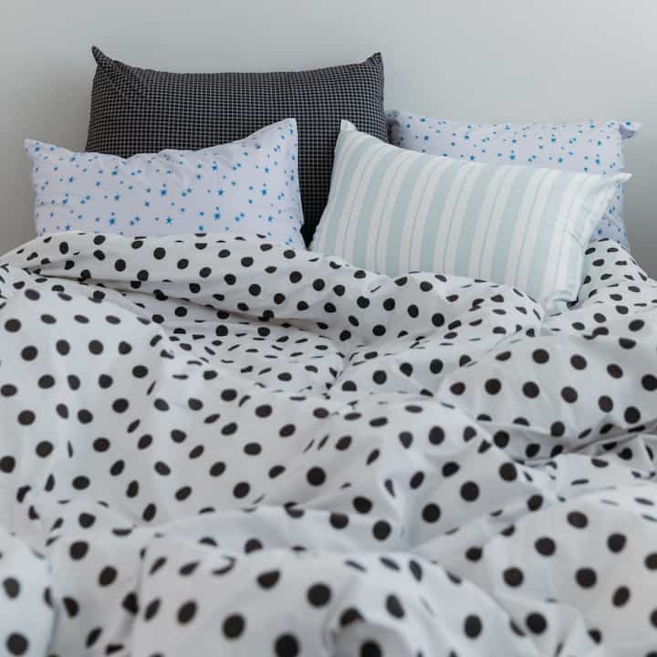 ブラックドット 布団カバー[3サイズ]