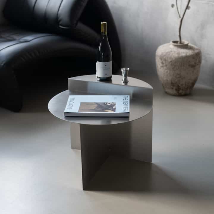 Traccia ステンレス サイドテーブル[2サイズ]