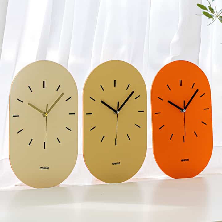 レザー 壁掛け時計［3色］