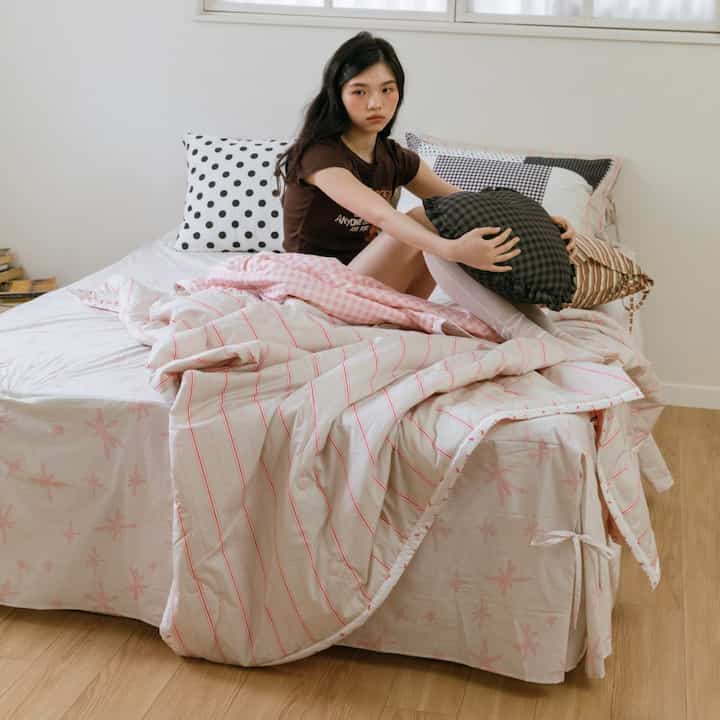 リボン ベッドスカート［4色・3サイズ］