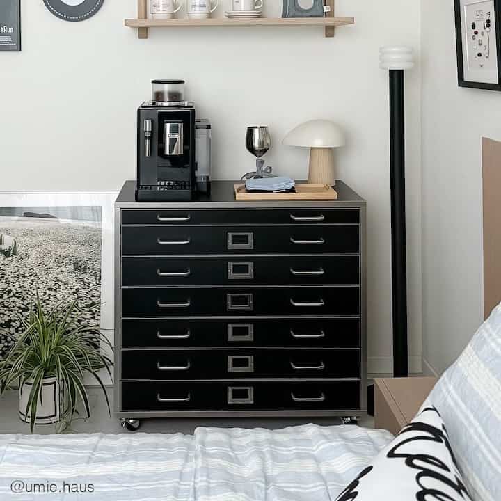 Gott チェスト 4段 80cm ブラック