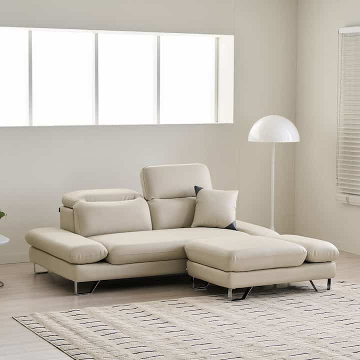 curve 3人掛け レザー ソファ［2色］