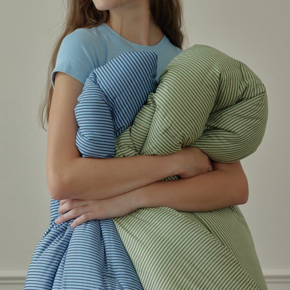 STUDIO THE BLUE BOY Musubi Cushion - Linen&Rayon | Candy Stripes