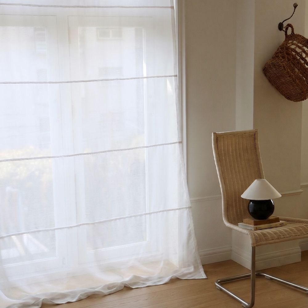 MAISON DE ROOM ROOM Sheer Linen Touch カーテン ホワイト サイズ（横