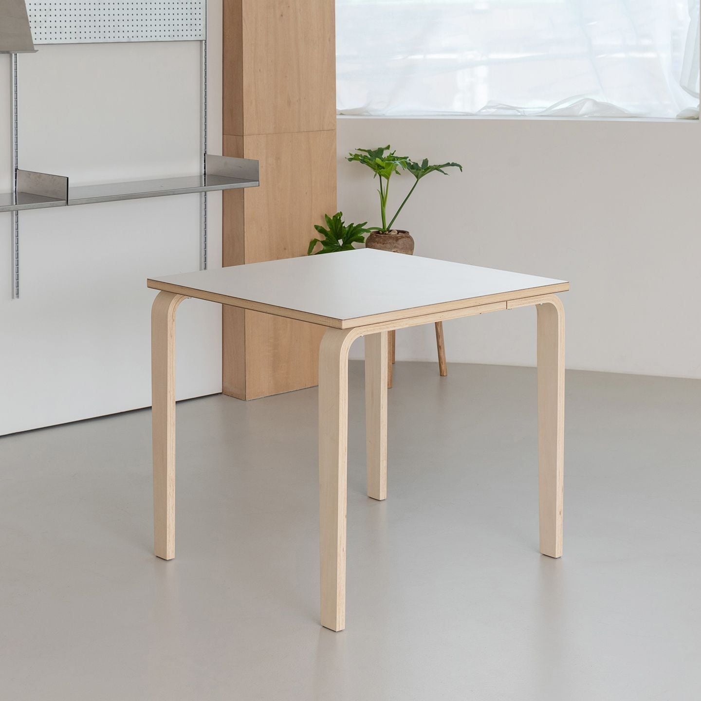 woodray ホームカフェ 半楕円 ダイニングテーブル 80cm［2色