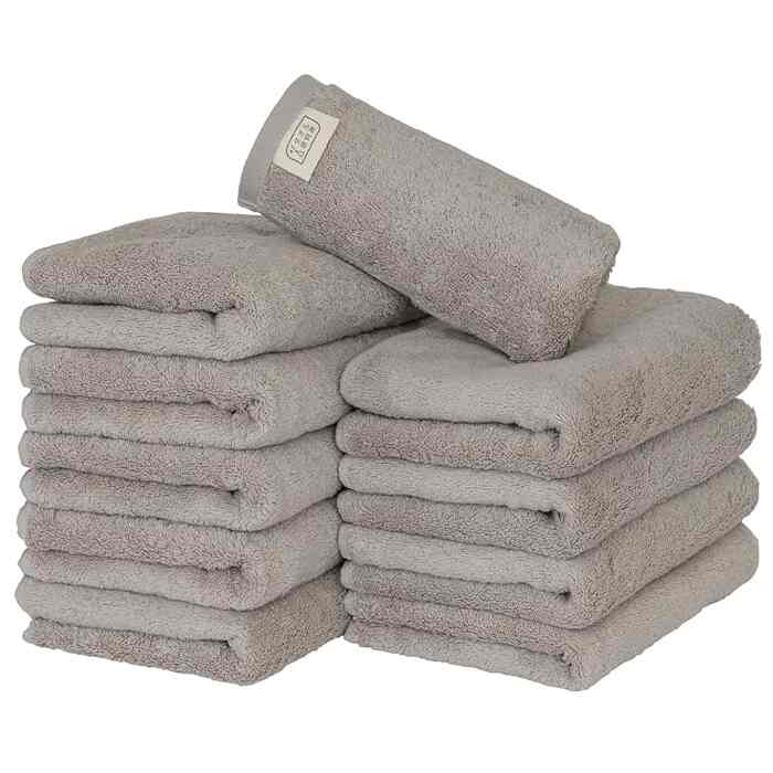 #003 フェイスタオル ライトグレー 10枚セット