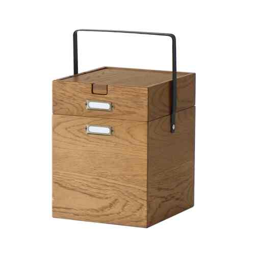 天然木の北欧ヴィンテージ風コスメボックス