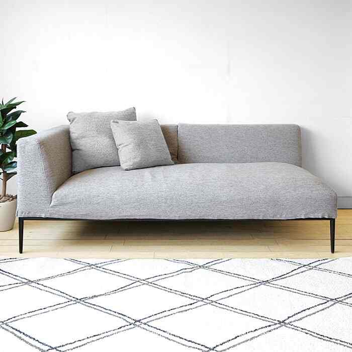 コーナーソファ  2人掛け ピロークッション付き