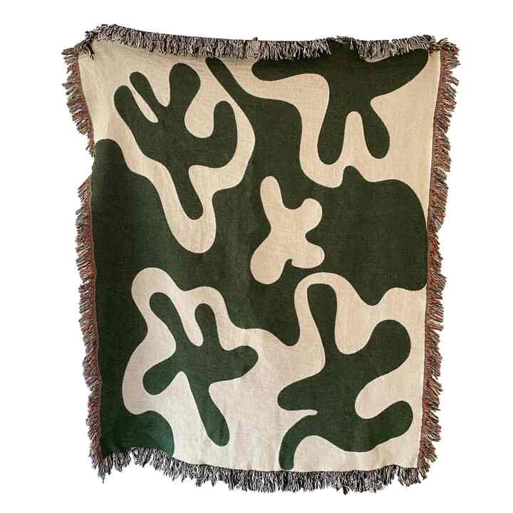 ダンシングシェイプ織りスローブランケット［6色・3サイズ］