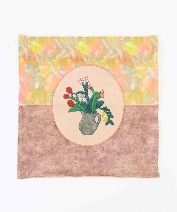 【emiumigumi×Casselini】刺繍プリントクッションカバー