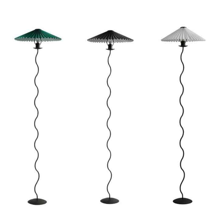 フロアライト くねくね ウェーブ プリーツシェード ランプ