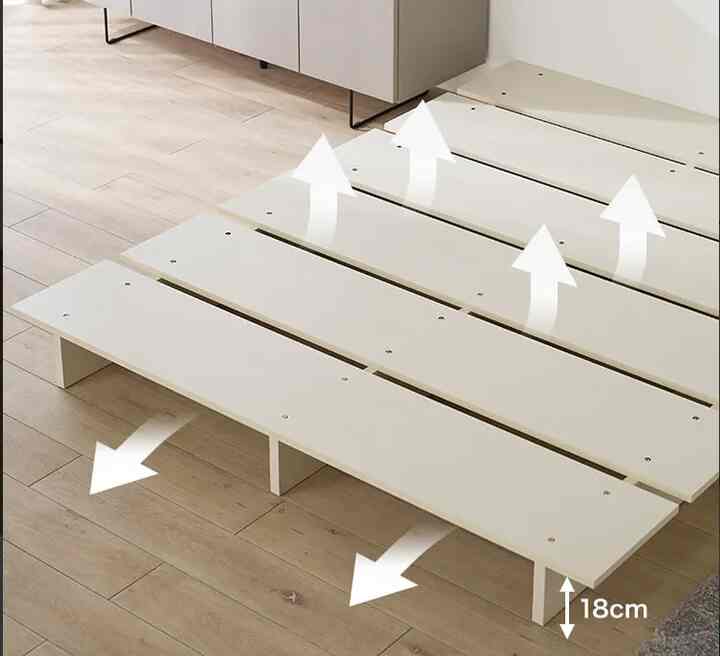 ベッドフレーム ダブル 幅160［3色］