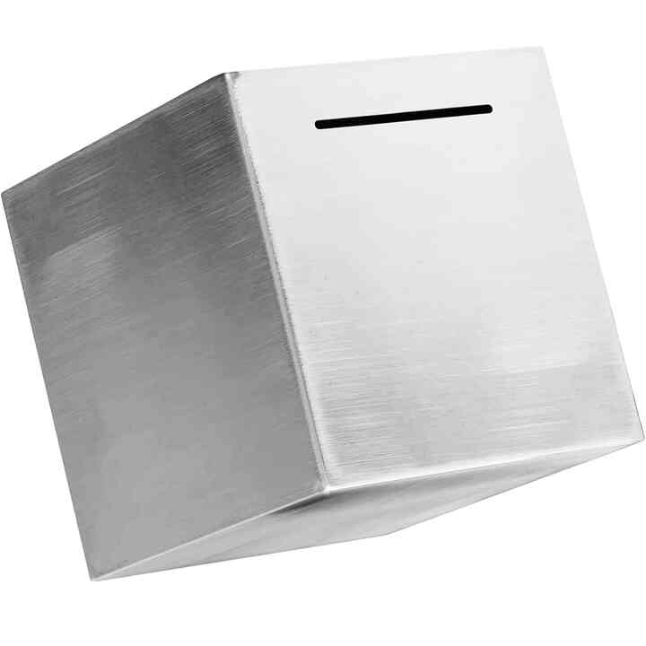 貯金箱 ステンレス 大容量 正方形