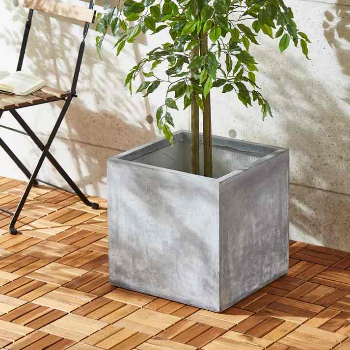 プランター 大型 40×40cm スクエア グラスファイバー