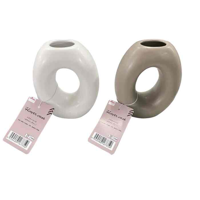 フラワーベース（ホワイト、グレー）