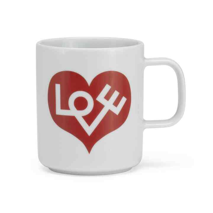 Coffee Mugs - Love Heart, crimson