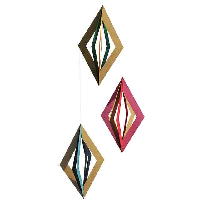 ひし形モビール オープン マルチカラー