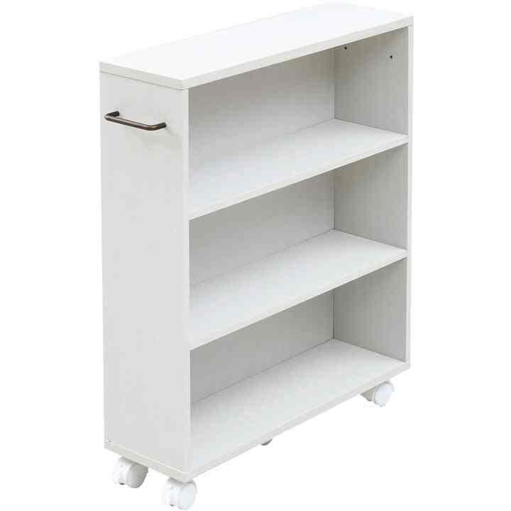 本棚 スリム キャスター付き