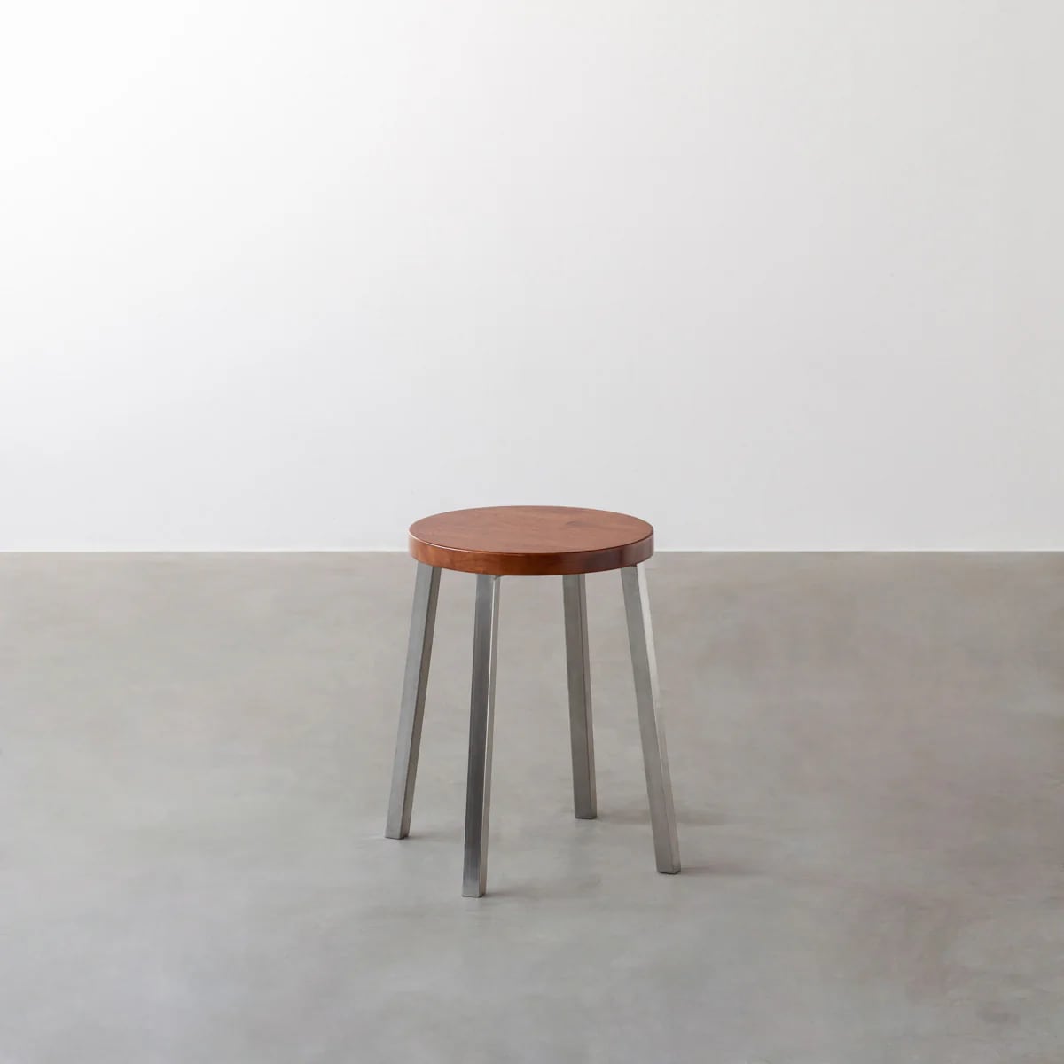 KANADEMONO THE STOOL / ラバーウッド ブラウン × Stainless Standard