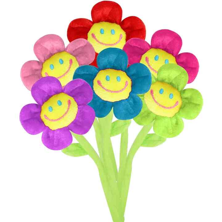 スマイルフラワー ぬいぐるみ花束 6本入 ブーケ