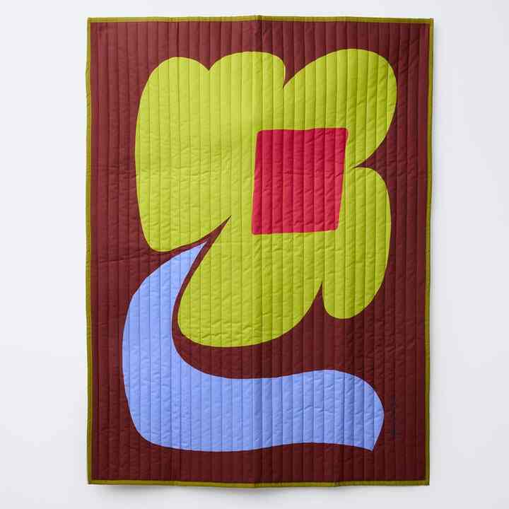 花柄プリントブランケット