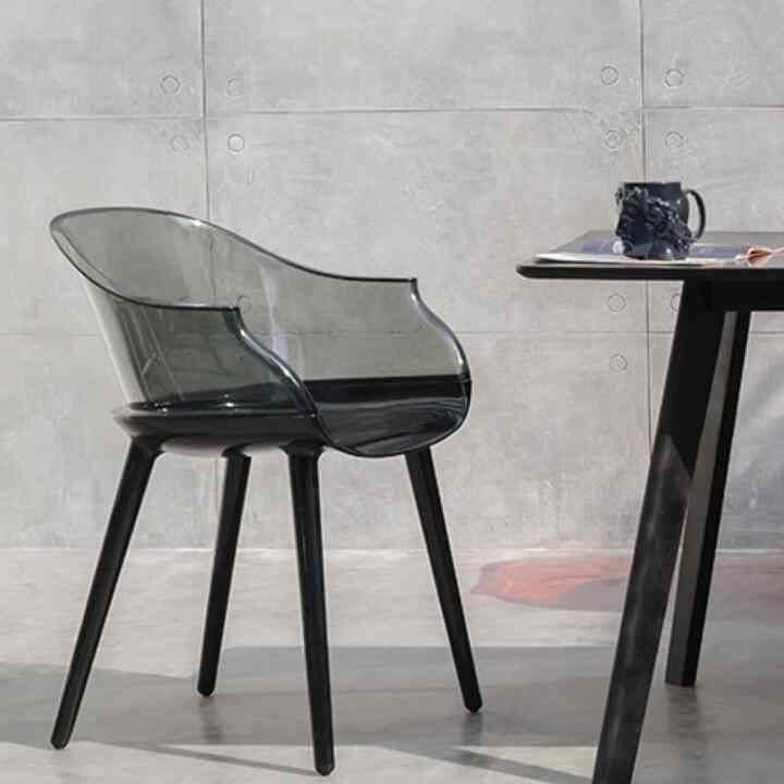 チェア 椅子 クリアパイプ椅子［7色］