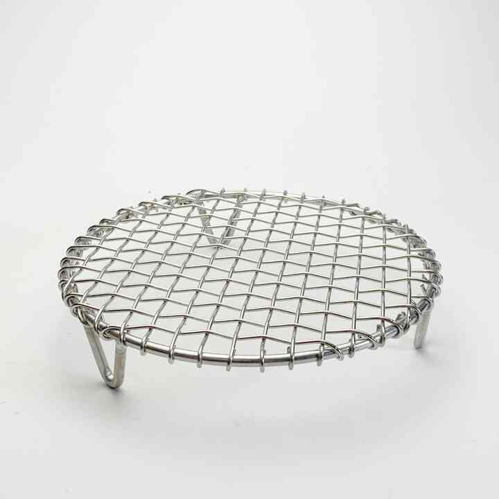 ステンレス製 脚付き丸網 小サイズ（直径16cm）