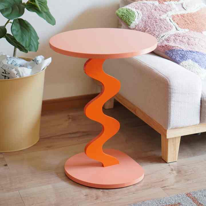 wave leg side table