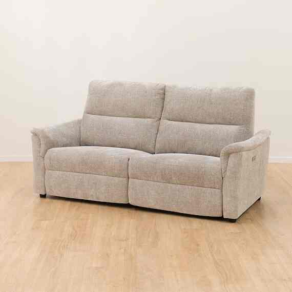 3人掛け電動布張りリクライニングソファ (KK6133)［3色・2サイズ］