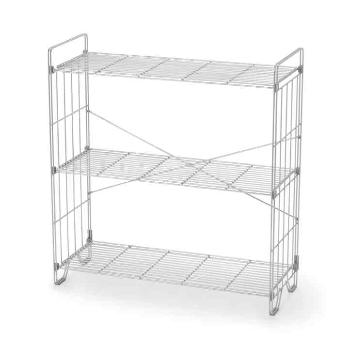 中でも外でも使えるワイヤーラック ３段