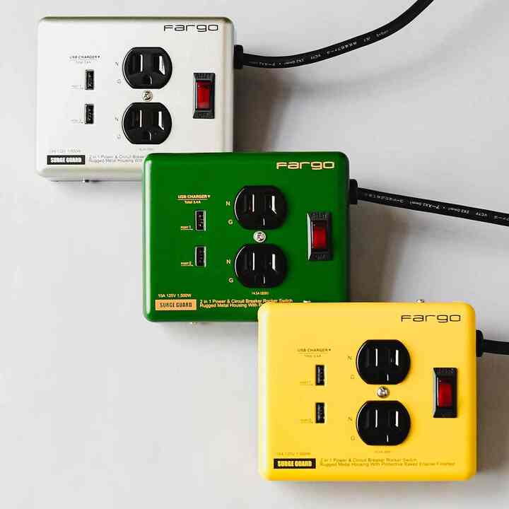 STEEL TAP USB AC2個口 3.4A USBUSB付き STEEL TAP 電源タップ AC 1.8m 3ピン