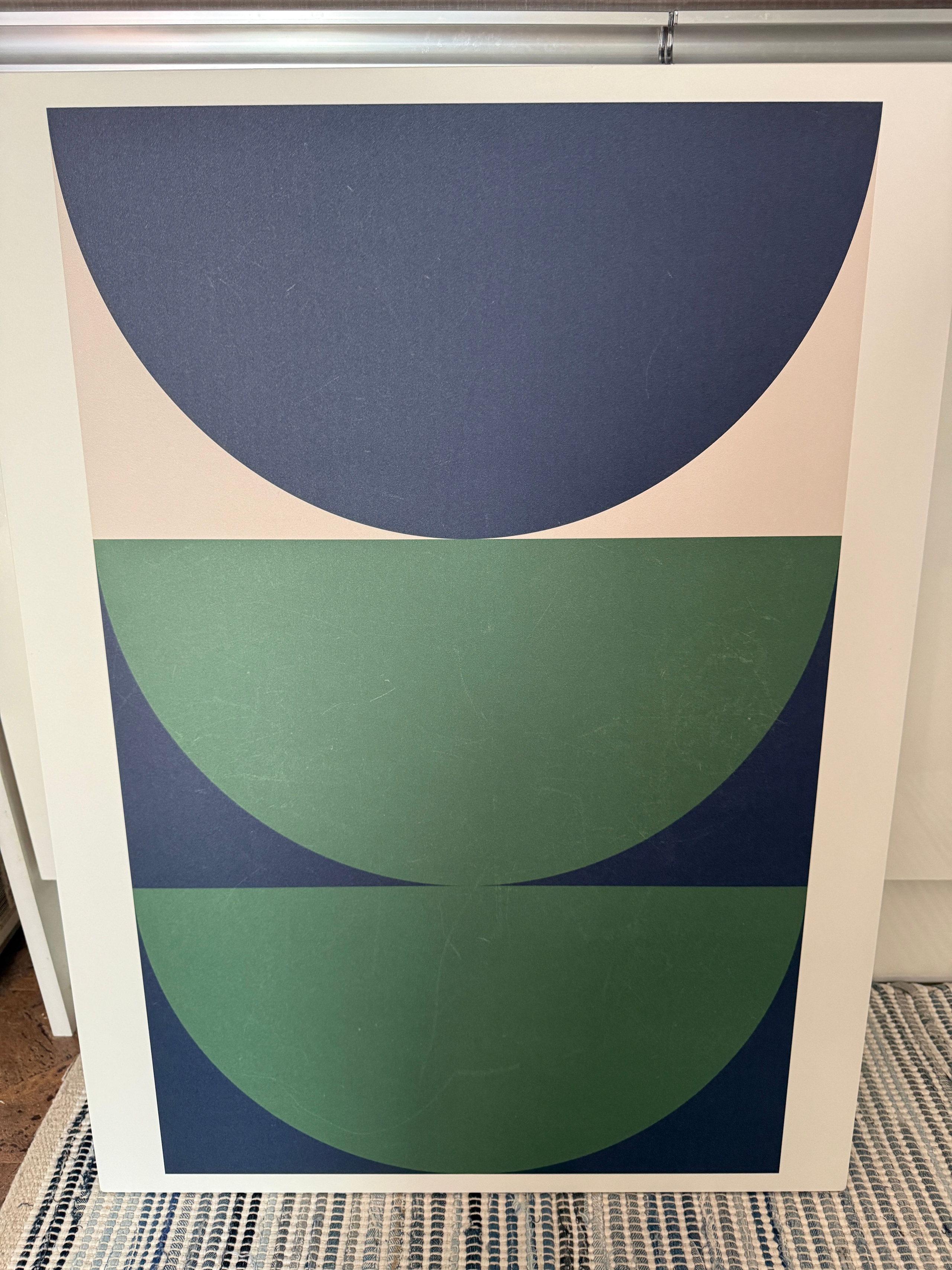 Mid-Century Green Circle Folding Frame Table user photo