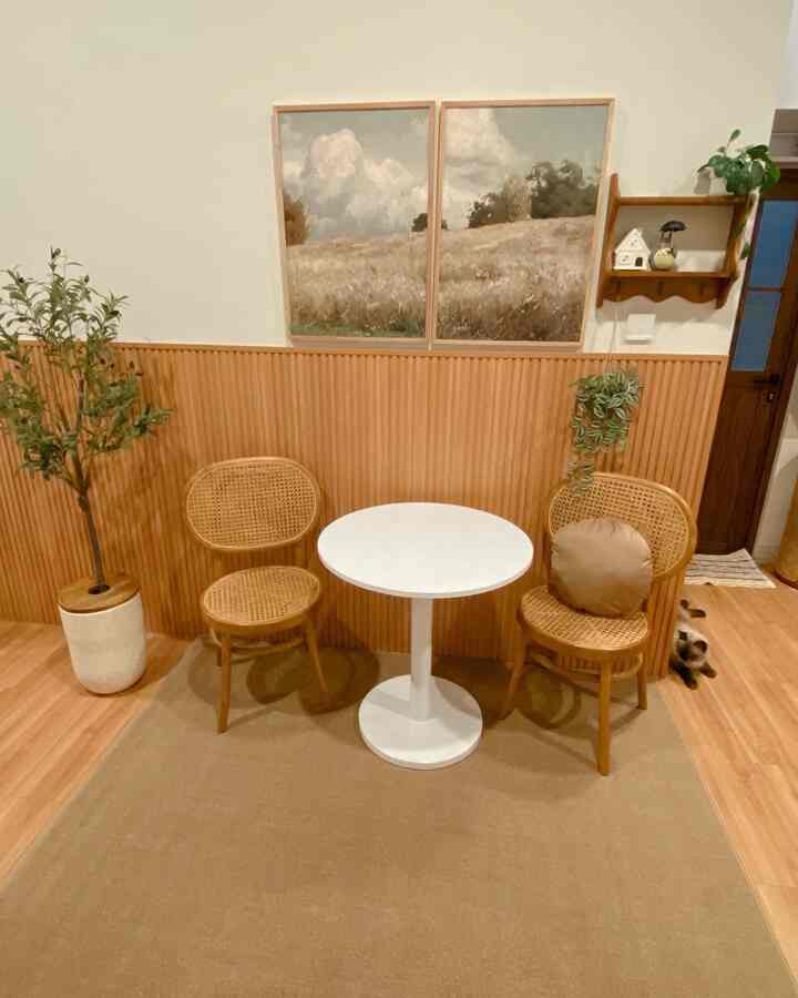 Pemasangan wpc di dinding dan vinyl di lantai bikin ruangan jadi auto esteti. Pemasangannya juga mudah, bisa dikerjakan sendiri atau dibantu oleh tukang.


 #MaterialRenovasi
#MaterialMurah #wpc #tridee #materialbangunan #dekorasirumah #renovasi #catrumah #lantaivinyl 